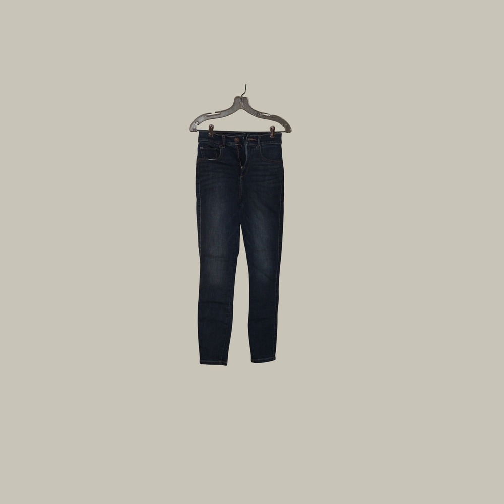 Express Denim Perfect Skinny Jeans High Rise Dark Wash Size 2R Indigo Blue